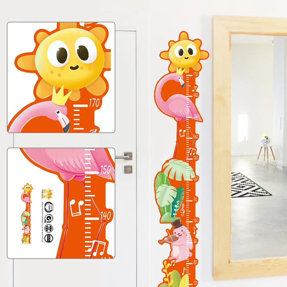 

Cartoon Height Wall Sticker Nordic Modern Children Height Measure Mural Decals Nursery Creative Wallpaper For Kids Bedroom