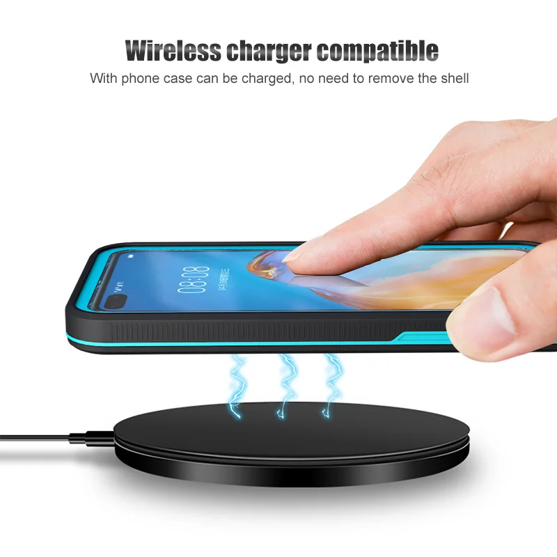 for huawei p40 pro p30 lite waterproof case for huawei p30 pro mate 30 pro shockproof cover for p20 pro p20 lite case silicone free global shipping