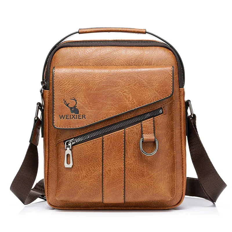 Повседневная мужская сумка через плечо винтажные деловые сумки из искусственной