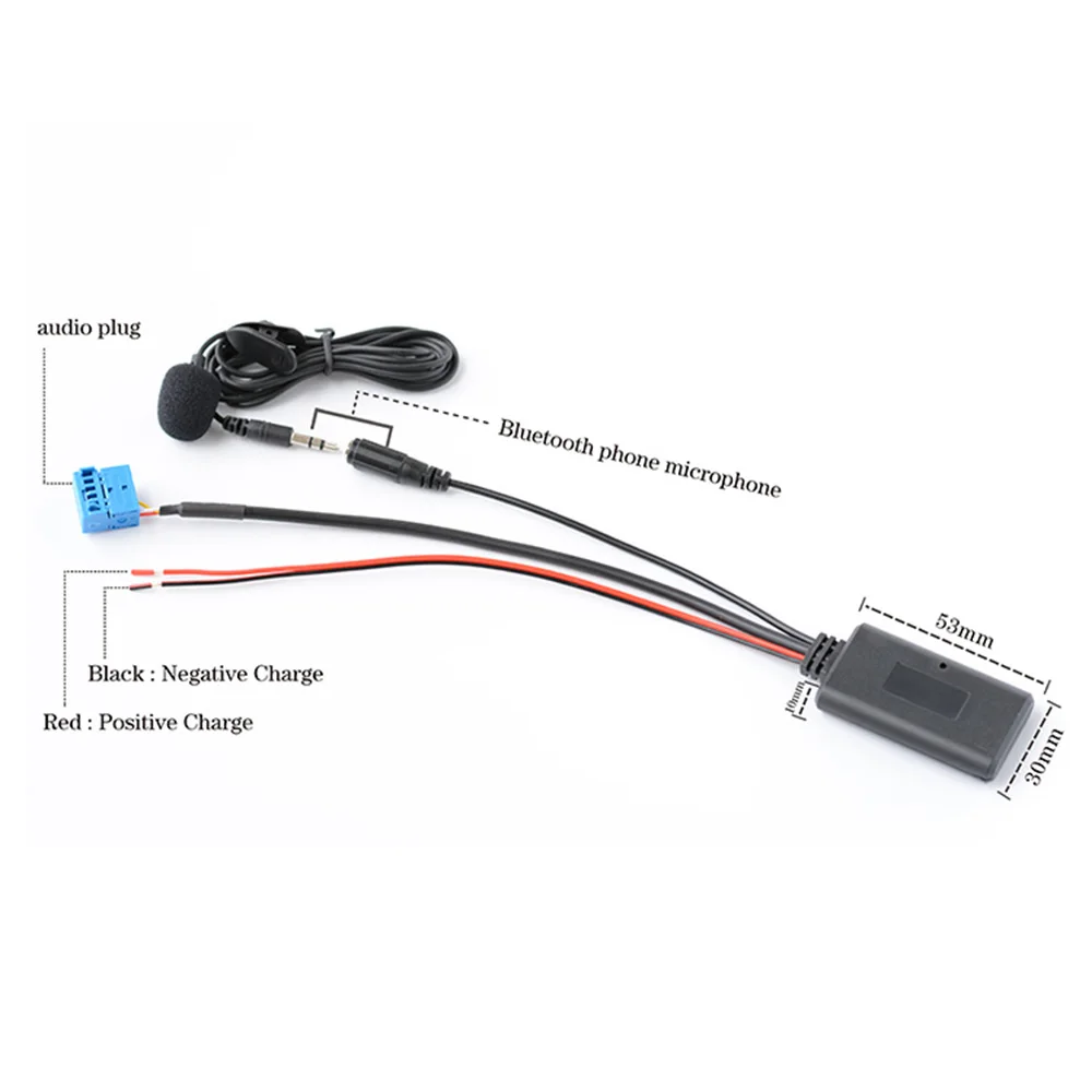 

5-12V Bluetooth 5.0 Music Adapter Audio Cable Adapter Mic Microphone For Porsche 2009-2012 CDR30/31/PCM3 MA2330