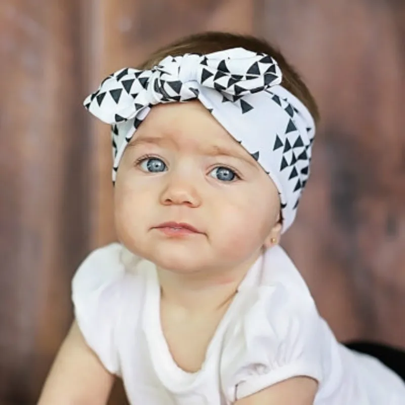 Boho для новорожденных украшение детей повязка на голову малышей эластичная чалма