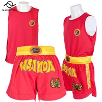 martial arts uniform muay thai shorts t shirts set kids adults fightwear sanda grappling sparring outfits mma kick boxing pants