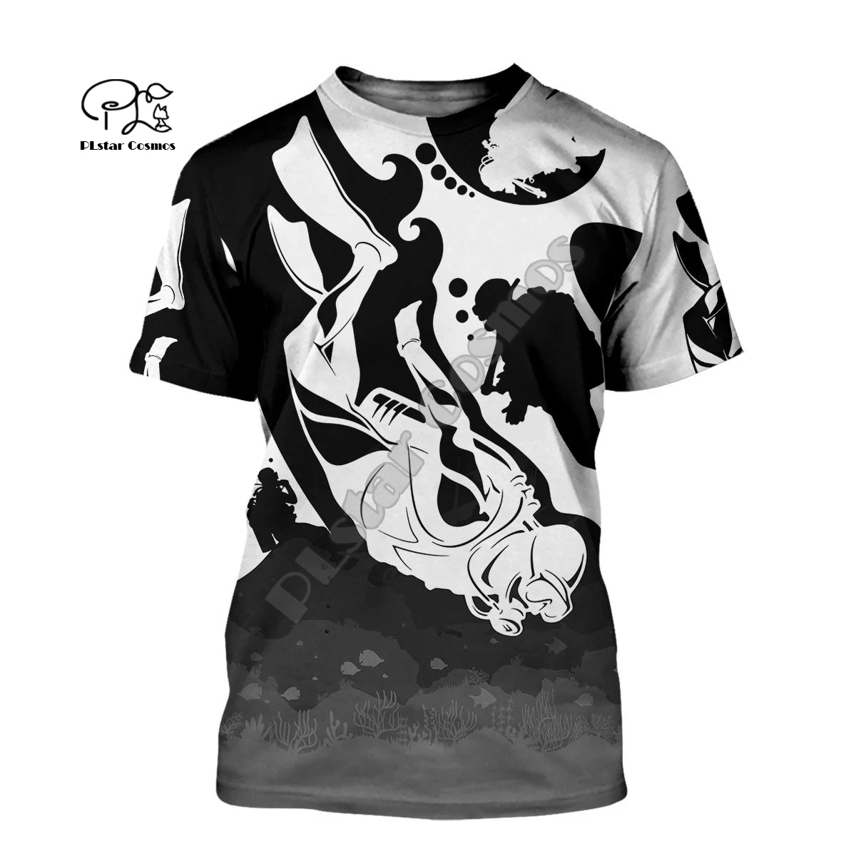 

PLstar Cosmos Summer NewFashion 3DPrint Diver Sea Swim Diving Unisex Men/Women Harajuku Streetwear Funny Short Sleeve T-shirt W1