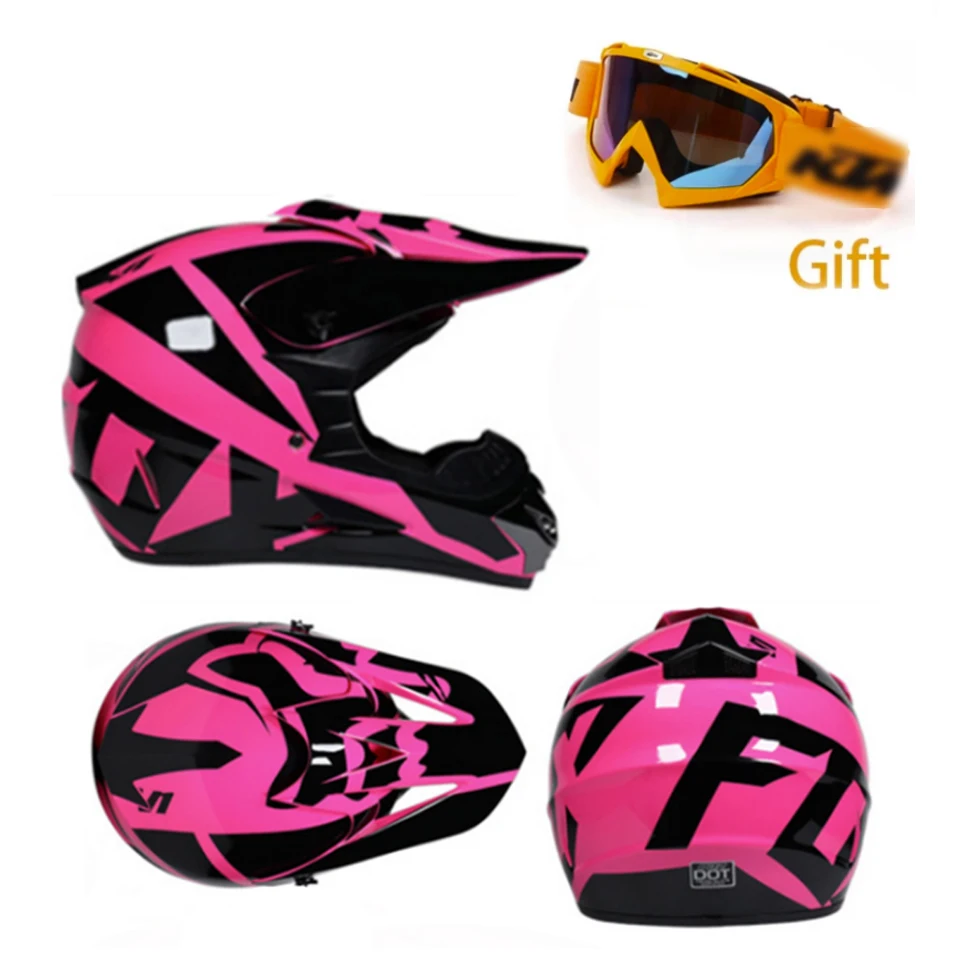 

Motorcycle Helmets Motocross Goggles Dirt Bike Helmet Cycling Motorbike Accessories Capacetes Para Moto Casco De Moto Pink
