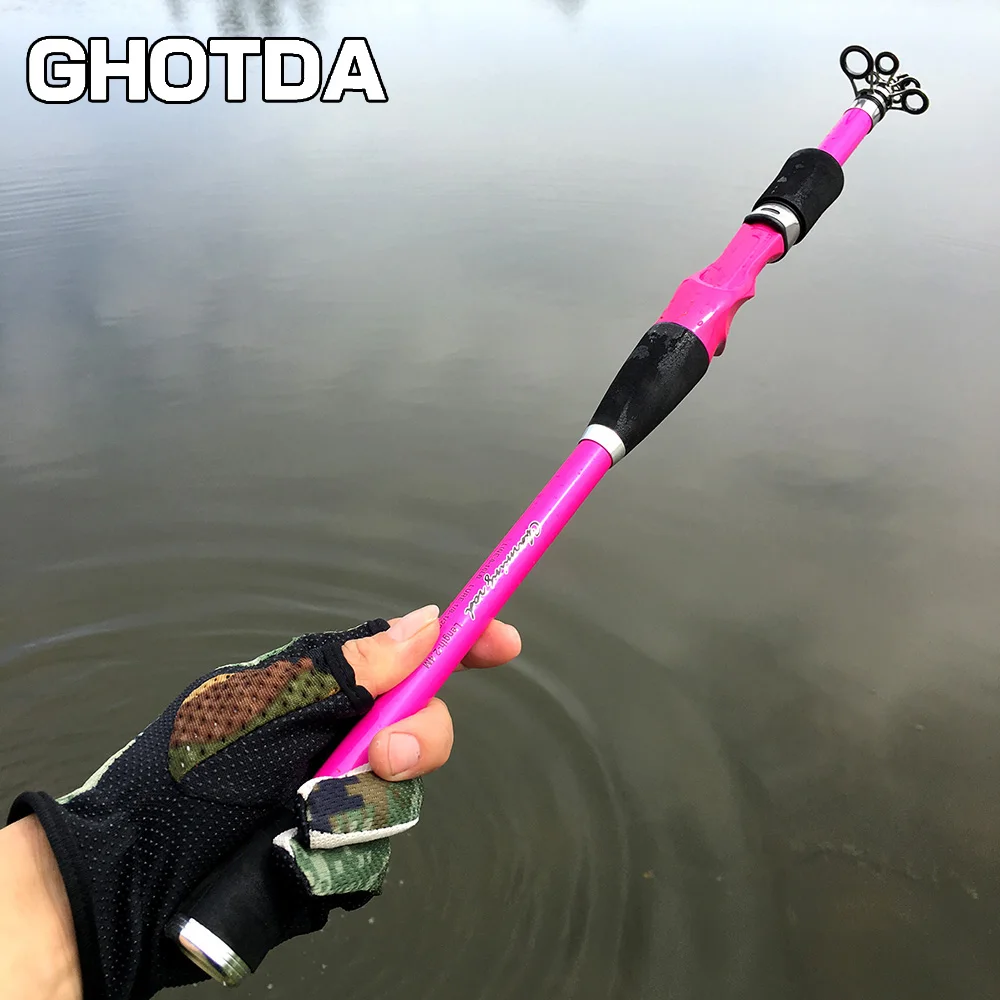 GHOTDA приманка для приманки Удочка 1 8 м 2 М 4 жесткая розовая рыболовная