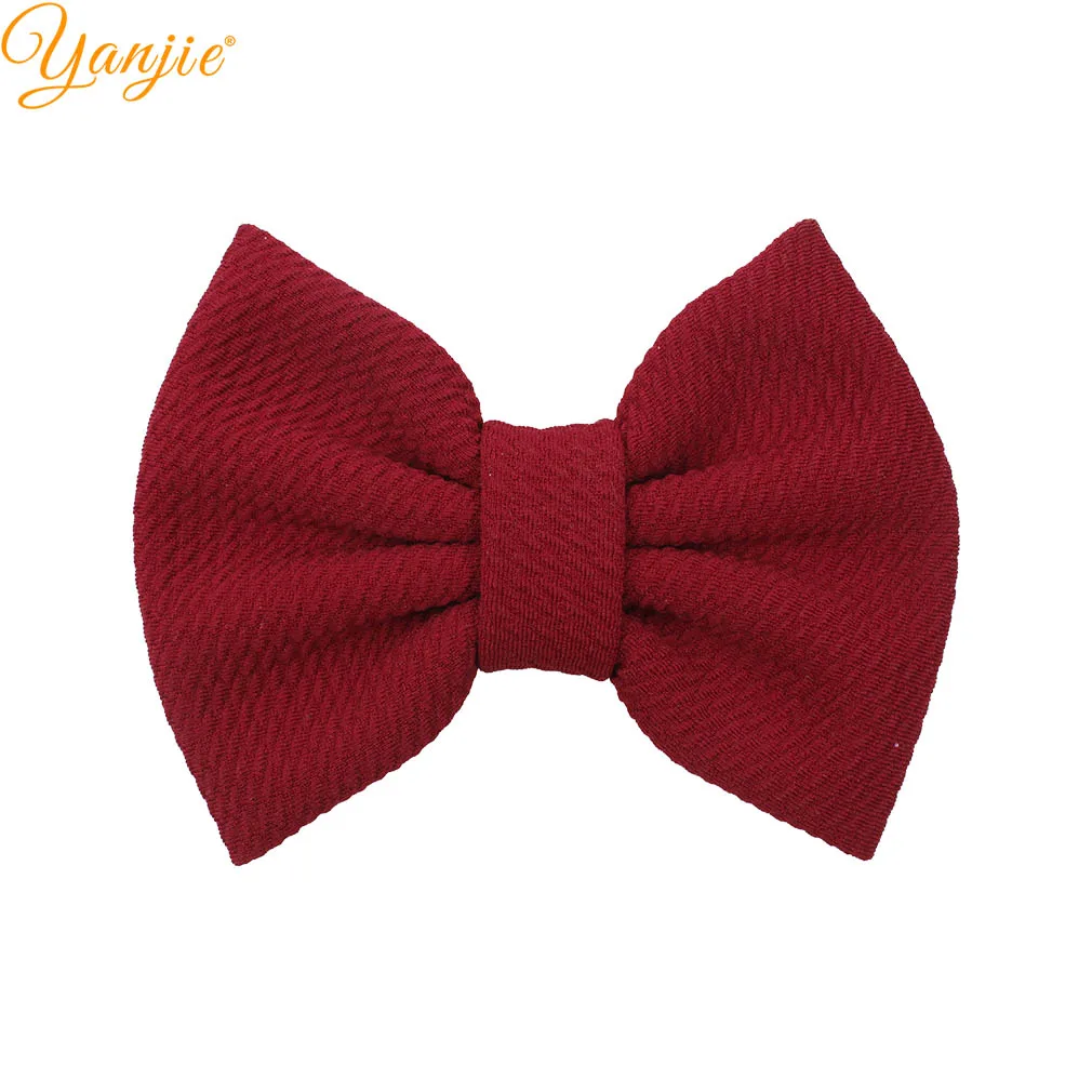 Банты для волос однотонные девочек 10 шт./лот 5 дюймов летние вафельные заколки