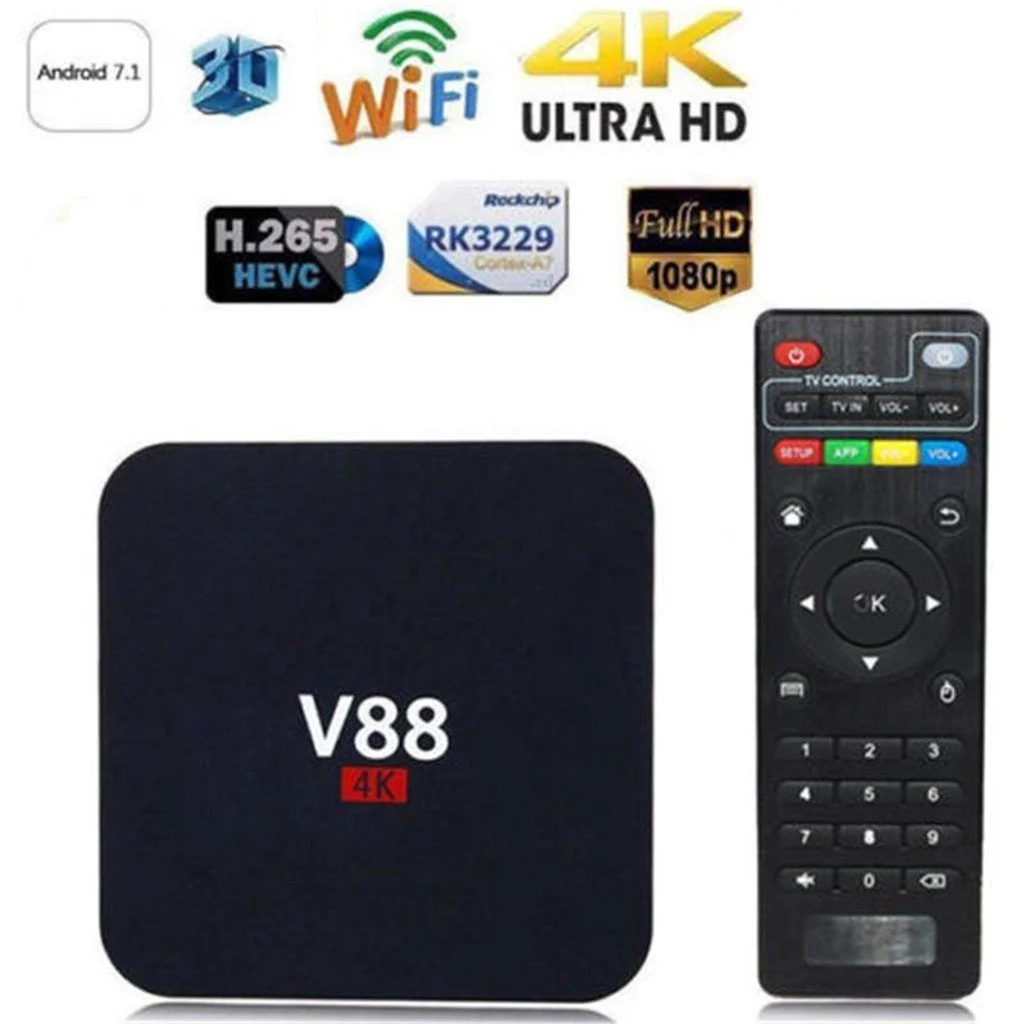 

Home Theater V88 Rk3229 Smart Tv Set-top Box Player 4k Quad-core 8gb Wifi Media Player Tv Box Smart Hdtv Box Applies To Android