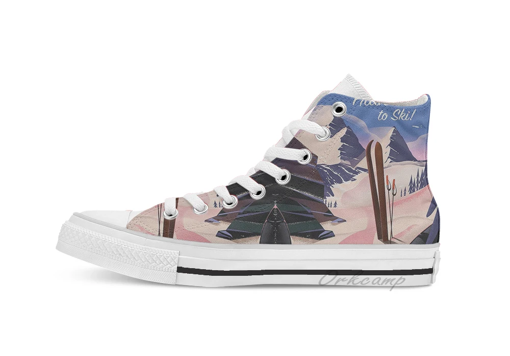 Avoriaz/парусиновая повседневная обувь на плоской подошве с высоким берцем для