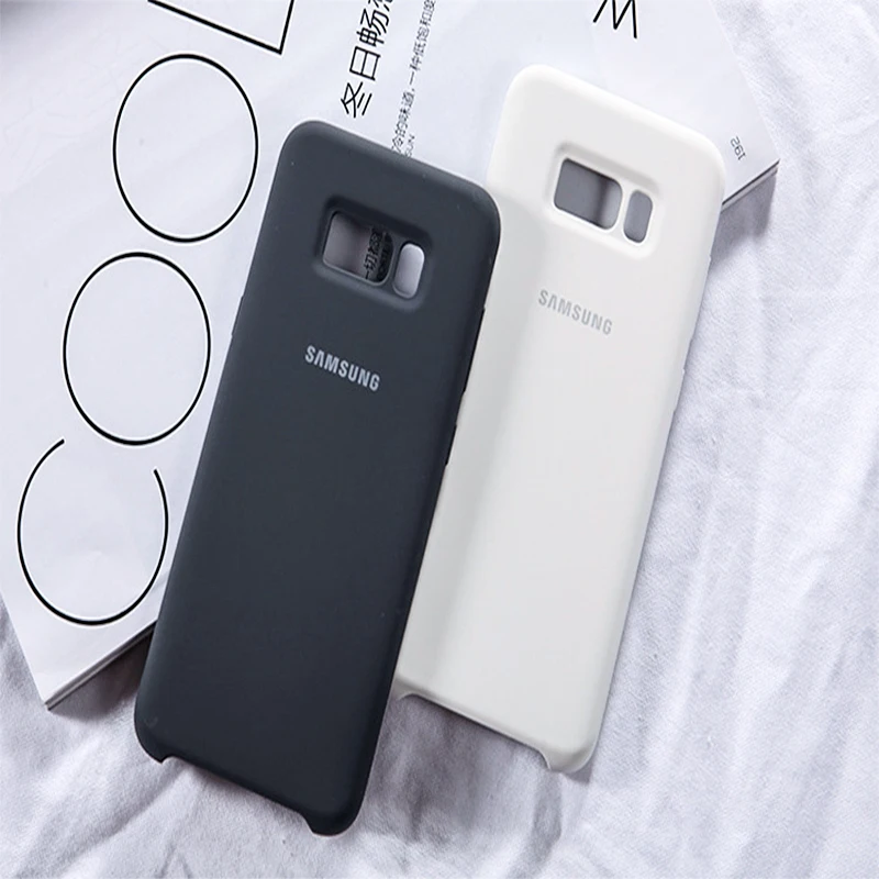 Оригинальный силиконовый чехол для samsung Galaxy S8/S9/S10 Plus шелковистый мягкий