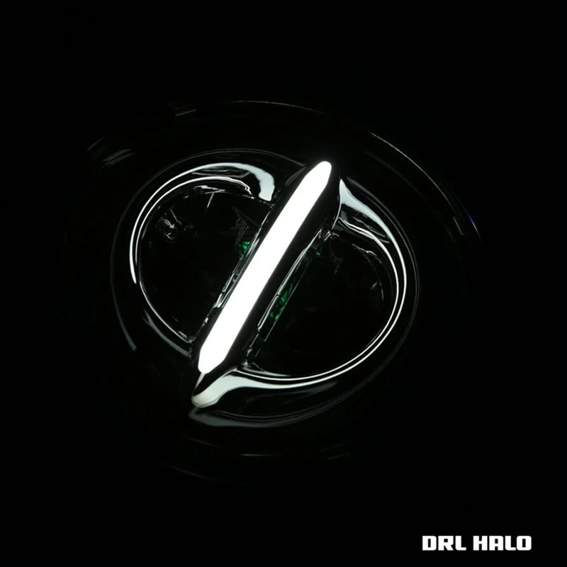 

LED Headlight with Halo DRL Bulb Kit Motorcycle Headlight Suitable for Locomotive Modified Headlight