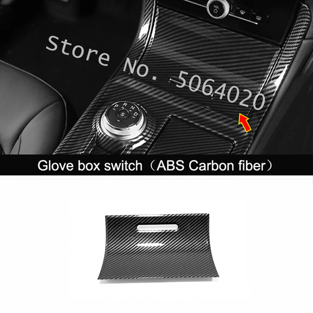 

For Ford Edge 2018 2019 2020 Interior Accessories ABS Carbon fiber Car Front storage Box panel decoration Cover Trim Car styling