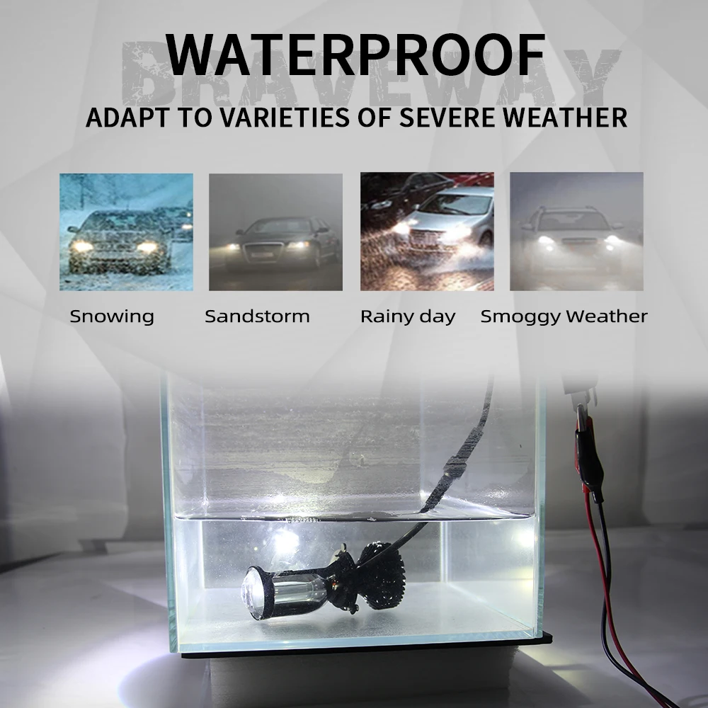 /HL проектор H4 светодиодные фары лампы Bi LED автомобильные 12 В светодиодный 5500 лм 100 K