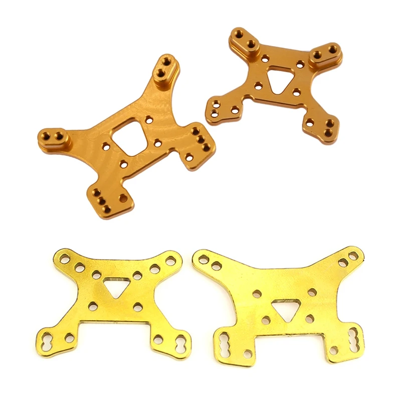 

Front And Rear Shock Tower Board Set Yellow & For Wltoys 124019 1/12 Metal Front & Rear Shock Absorber Board Shock Tower