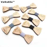 voikukka jewelry 2021 musical notation wooden laser cutting man creative bowknot tie knot holiday wedding dress accessories