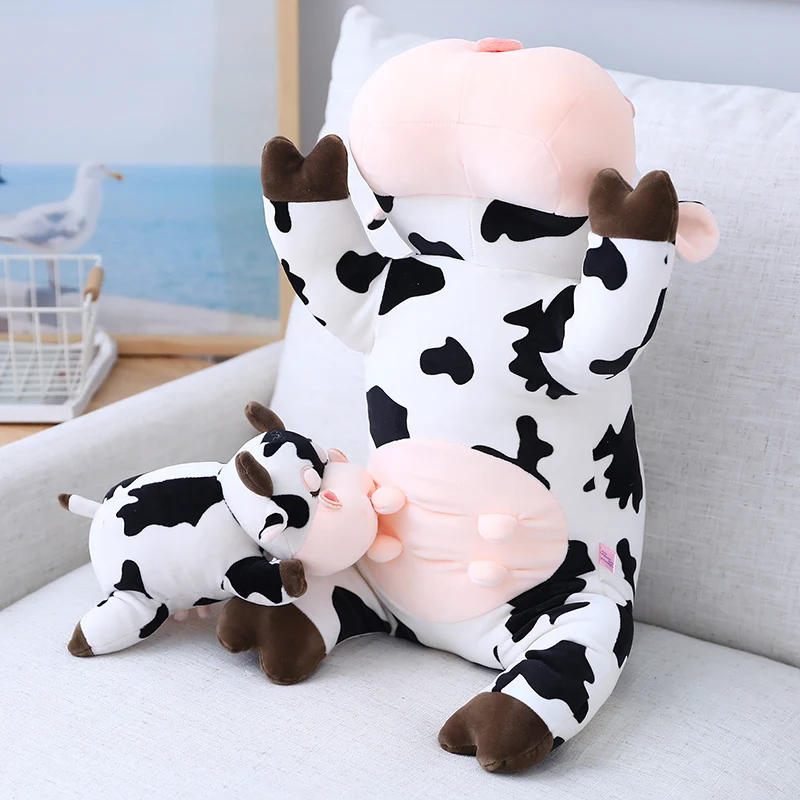 

30cm Cute Cow Plush Stuffed Dolls Lovely Real Life Milk Cattle Plush Toys Soft Nap Pillow Cushion Cartoon Kid Baby Birthday Gift