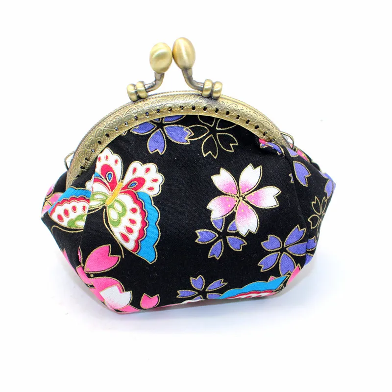 

Hot Sale A New Cotton Fabric Coin Purse Hand-bronzed Printed Small Wallet Mini Wallet Women