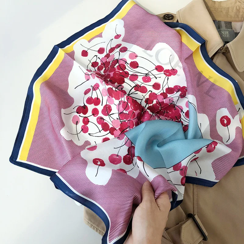 2021 Для женщин квадратный вырез волос шарфы 100% шелковый шарф платки и обертывания