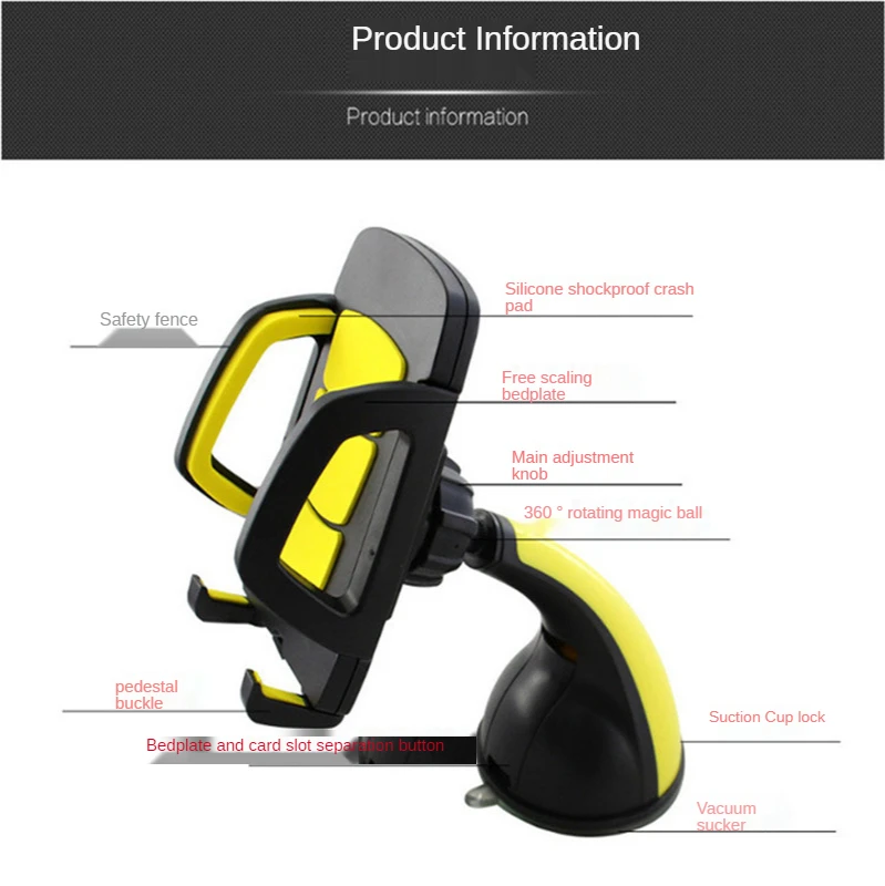 

Car phone holder sucker mount GPS mobile phone holder Xiaomi IPhone Samsung car accessories interior bracket