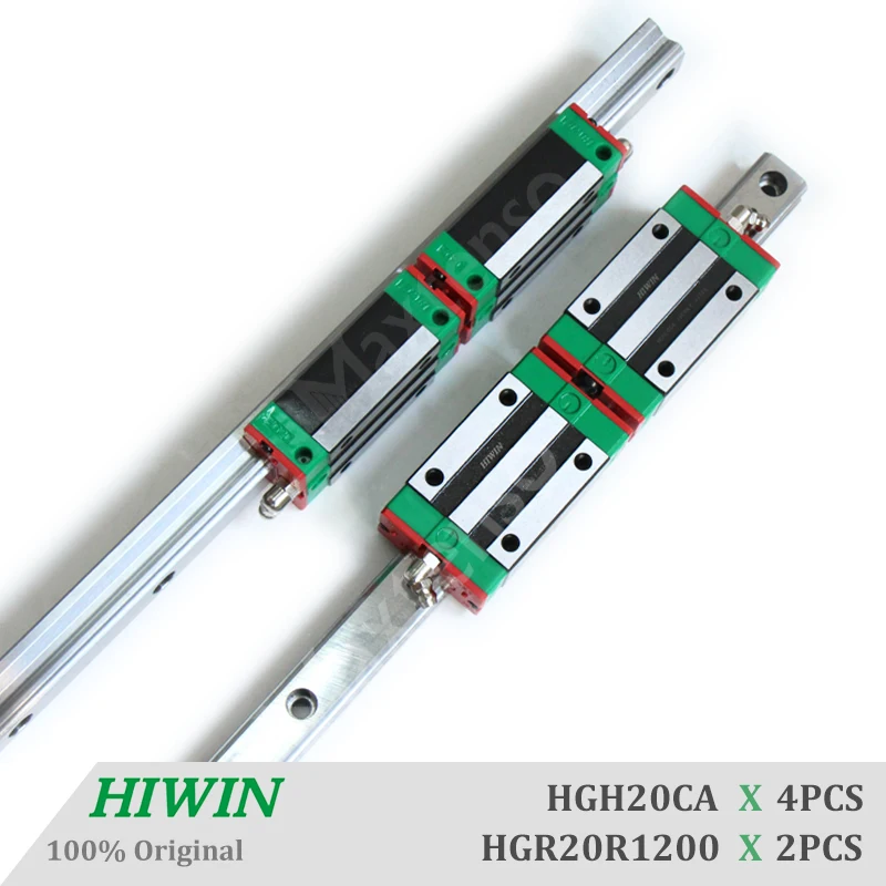HIWIN HGR20CA Длина 1200 мм линейные направляющие фланцевые блоки каретки машины центры