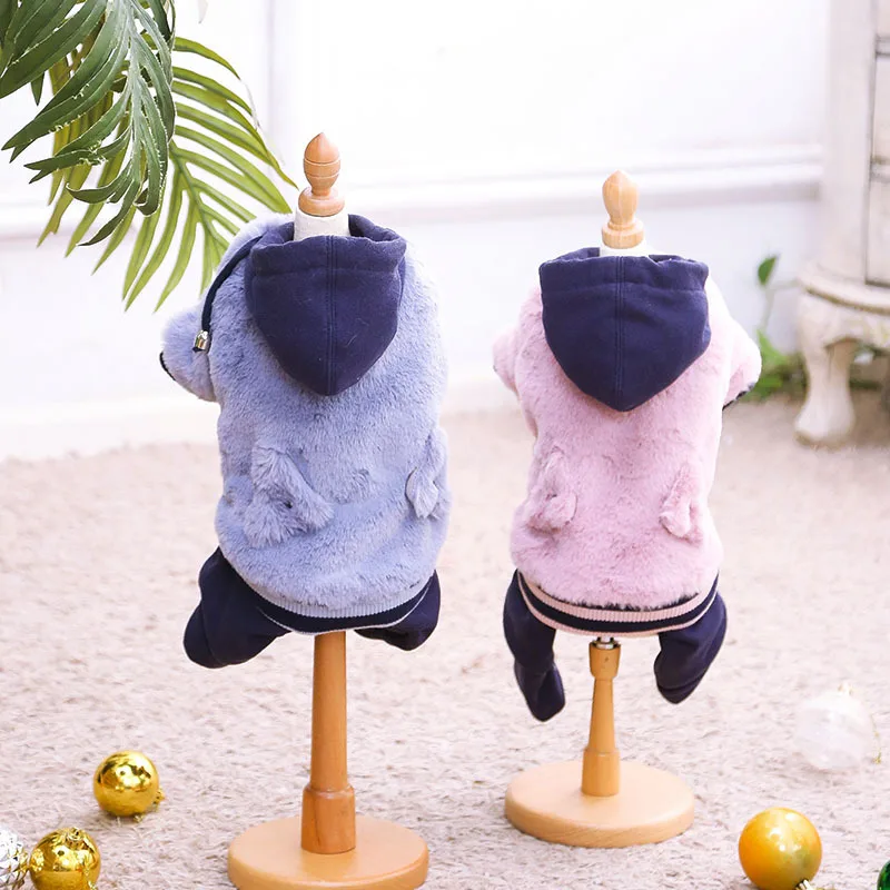 Одежда для собак комбинезон теплое зимнее пальто щенков костюм питомцев одежда