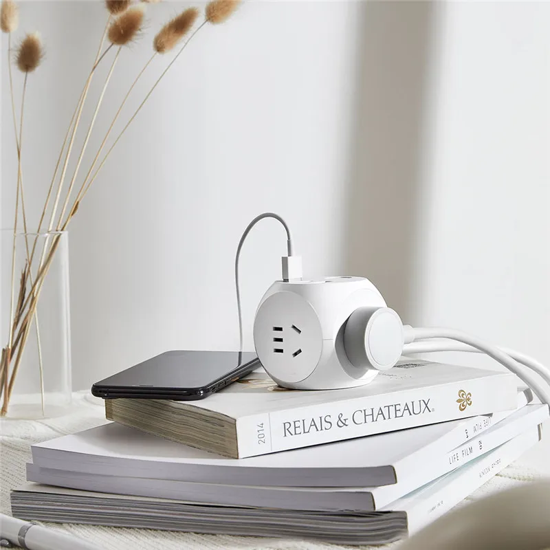 Разъем Youpin Aigo Cube с адаптером питания кабель USB 1 5 м В 2 4 А/Type-C 3 порта для быстрой