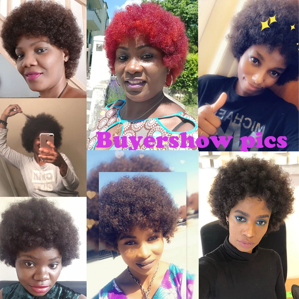 Недорогие короткие парики с Бобом красные бразильские человеческие волосы афро