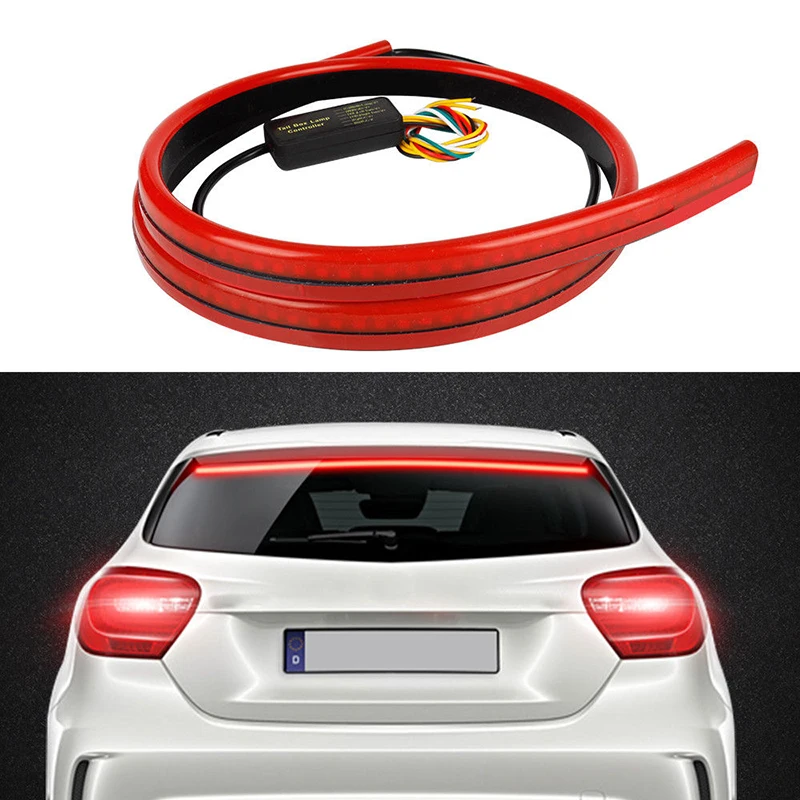 

40'' Car Styling Trunk Tail Brake Light High Mount Additional Stop Rear Tail LED Strip Running Turn Signal Accessories For Auto