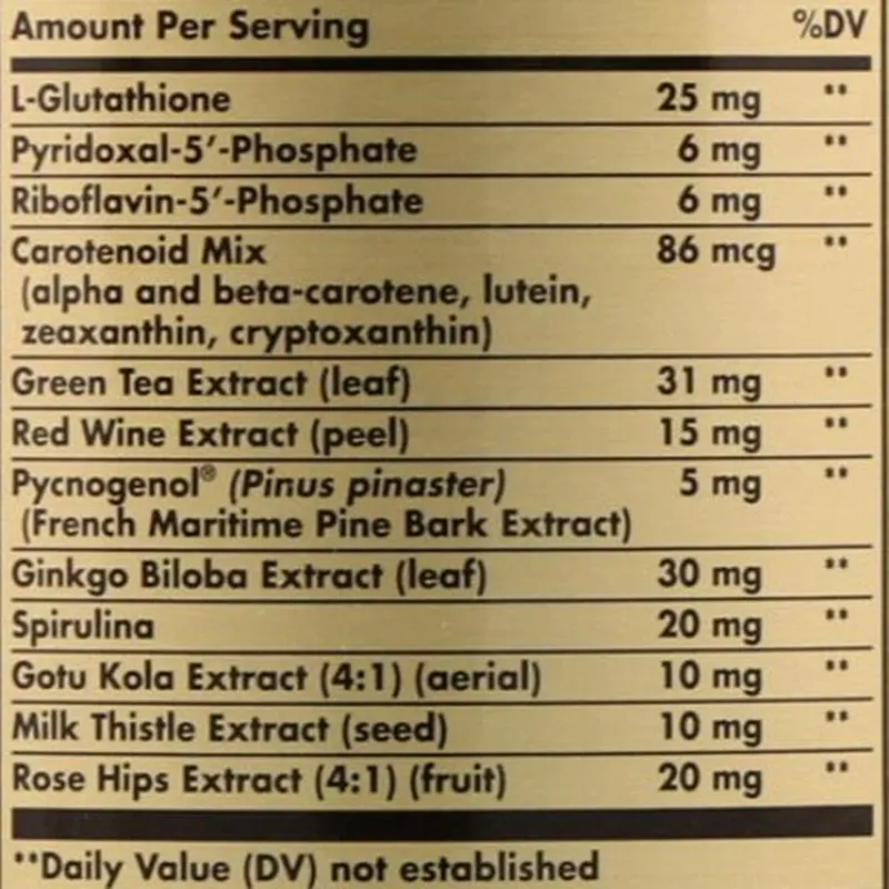 

Advanced Antioxidant Formula, Vitamins and Minerals, 120 Pieces