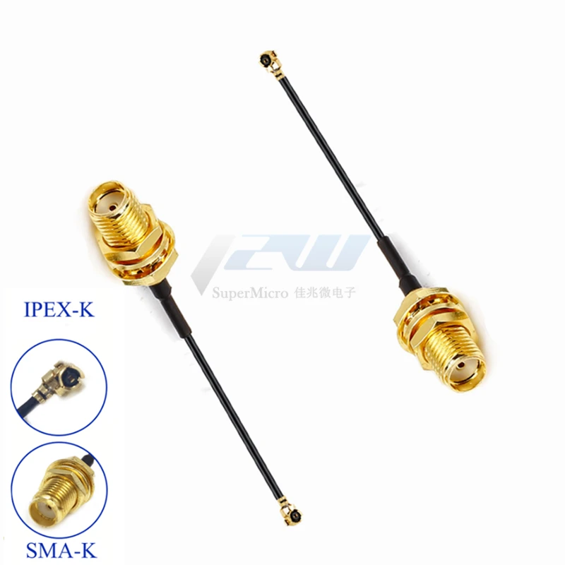 Бесплатная доставка！ 5 шт. Соединительный кабель SMA для uFL / u.FL IPX IPEX RF коаксиальный