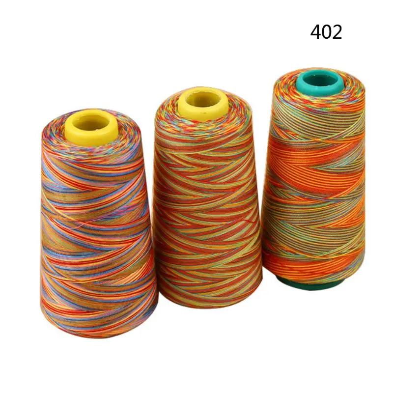 

3000 Yards Multicolored Graident Rainbow Polyester Embroidery Sewing Thread Stitching Yarn DIY Craft Knitting Accessories