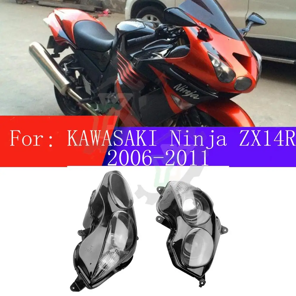 

ZZR 1400 For KAWASAKI Ninja ZX14R/ZX 14 R 2006 2007 2008 2009 2010 2011 Front Headlight Headlamp Head Light Lighting Lamp ZX 14R