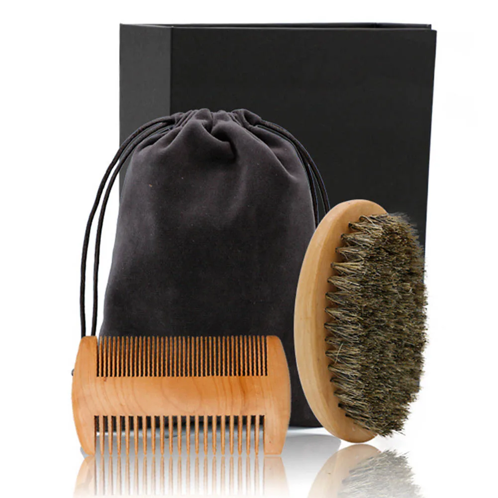 

Hair Hairstyle Styling Tool Accessories Practical Travel Mustache Brush Comb Set Hair Styling Face Hair Removal Comb