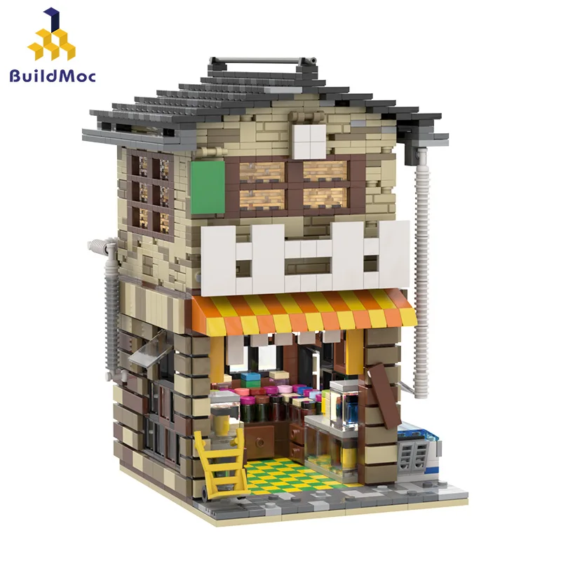 

2308 PCS Street View Series Construct Citys Post Office with Delivery Van Toys Bricks Set Building Blocks Girlfriend Gift Kids