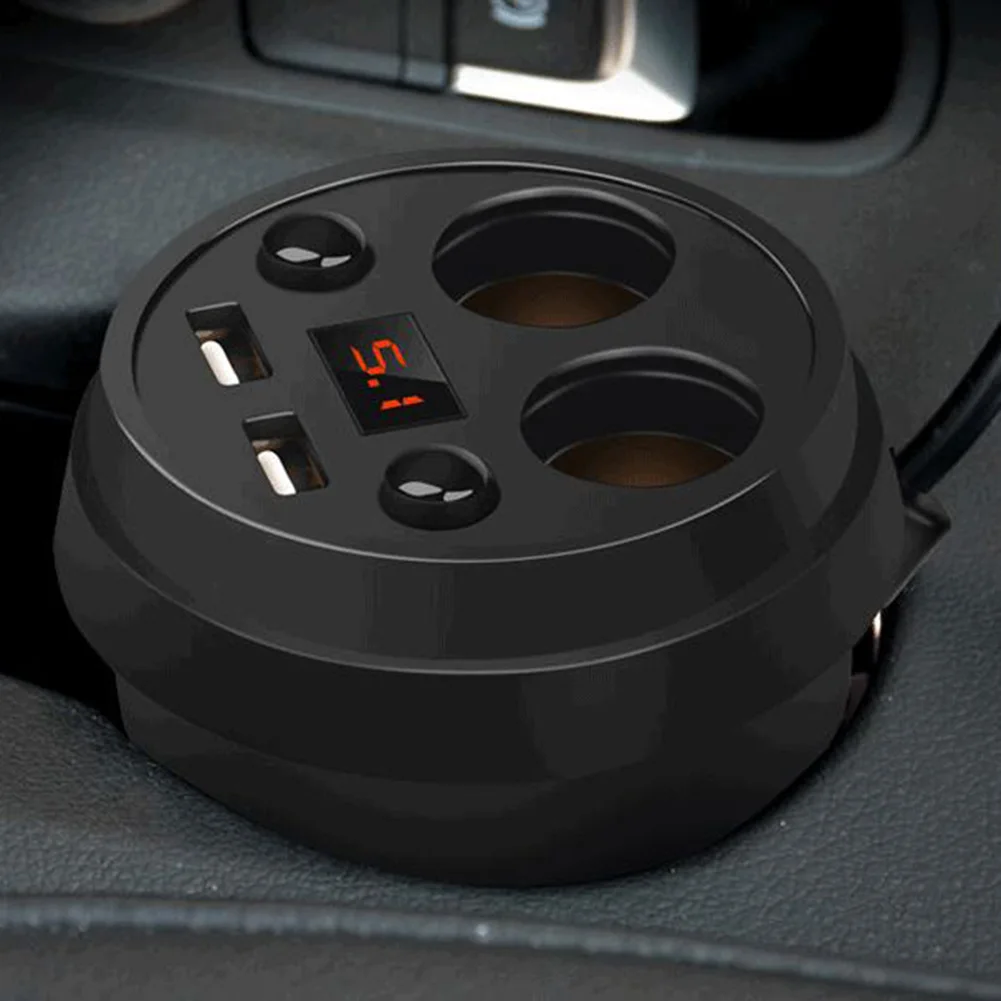 Автомобильное зарядное устройство 2USB DC / 5V 3.1A адаптер в виде чашки Разветвитель