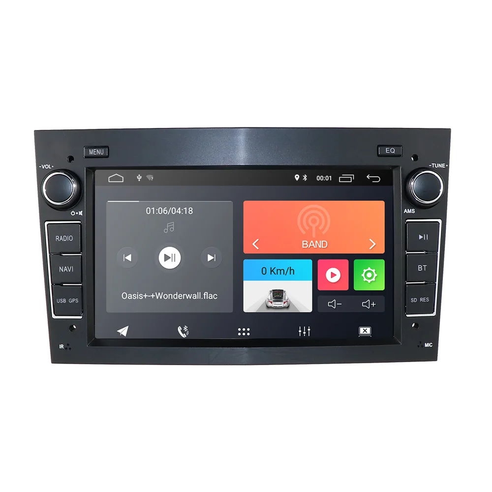 Ips DSP 2GB Android 9,0 2 DIN Автомобильный gps для opel Vauxhall Astra H G J Vectra Antara Zafira Corsa Vivaro Meriva Veda камера - Color: Black