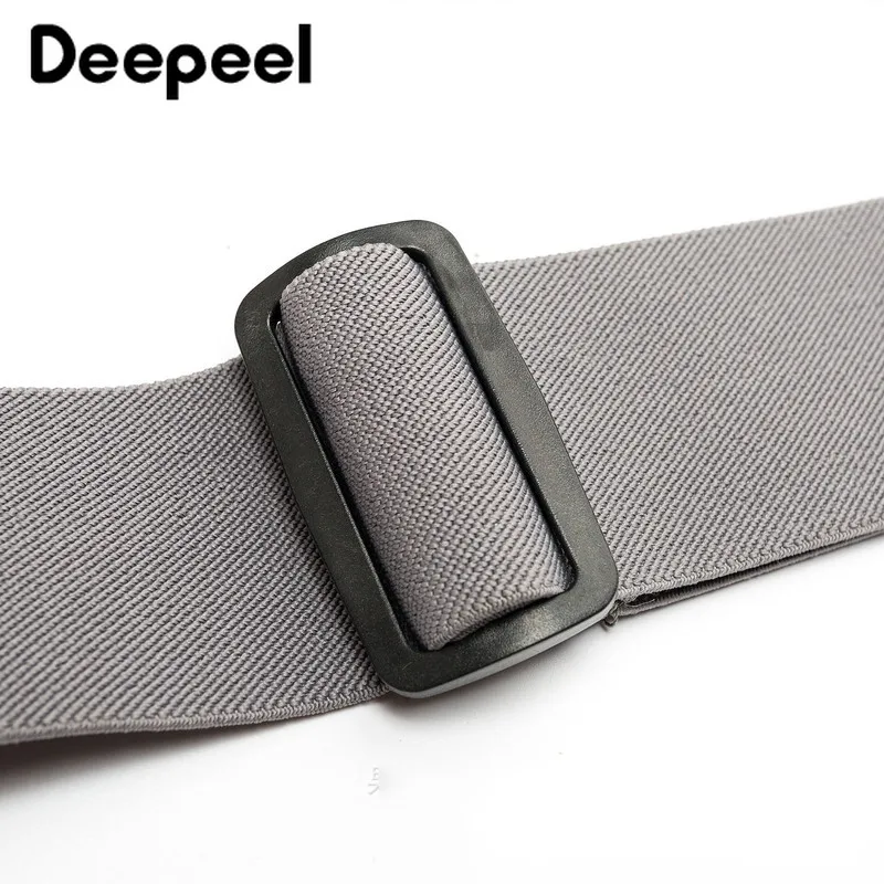 Мужские эластичные широкие подтяжки Deepeel регулируемые для спины однотонные 5 см х