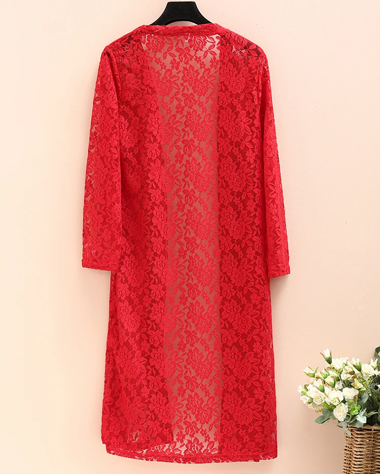 Harajuku Outerwear Women Long Sleeve Solid Loose Lace Jackets 2020 New Summer Fashion Plus Size Ladies Wild Joker Casual Coat | Женская