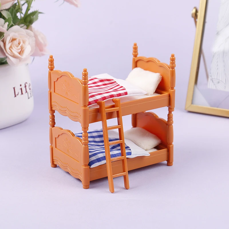 

1:12 миниатюрный кукольный домик «сделай сам», двойная кровать, лес, животные, вилла, мебель, кукольный дом, детская мебель