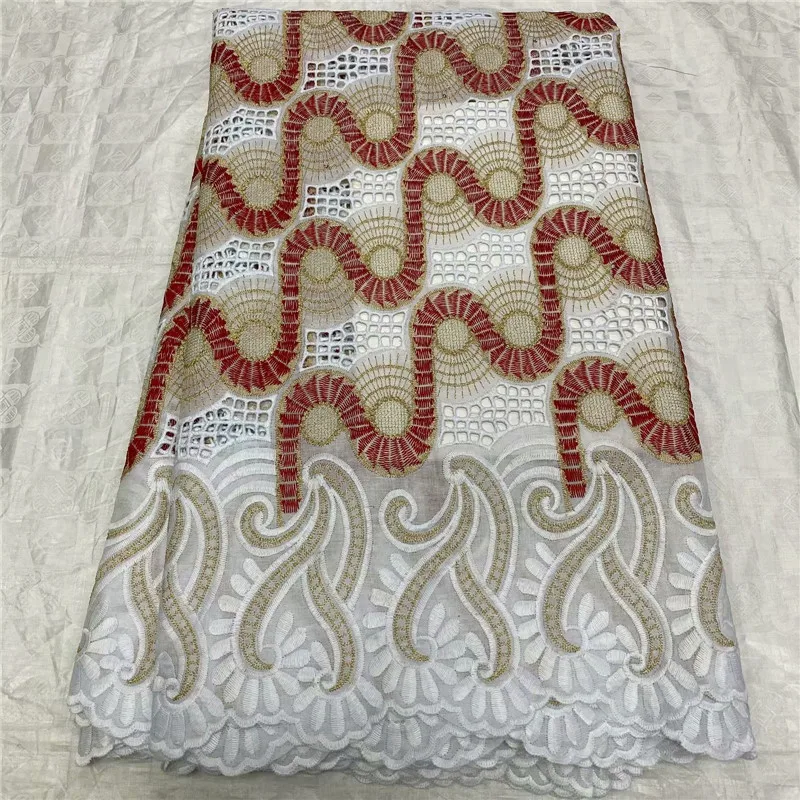 

new cotton African dry lace fabric 2020 high quality embroidered stones Swiss voile lace in Switzerland for wedding F1QZ8303