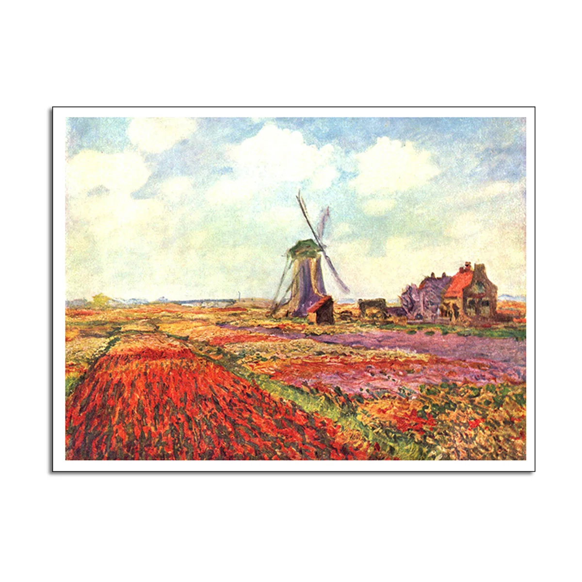 Картина маслом Monet's Works тюльпаны в Голландии живопись на холсте современное