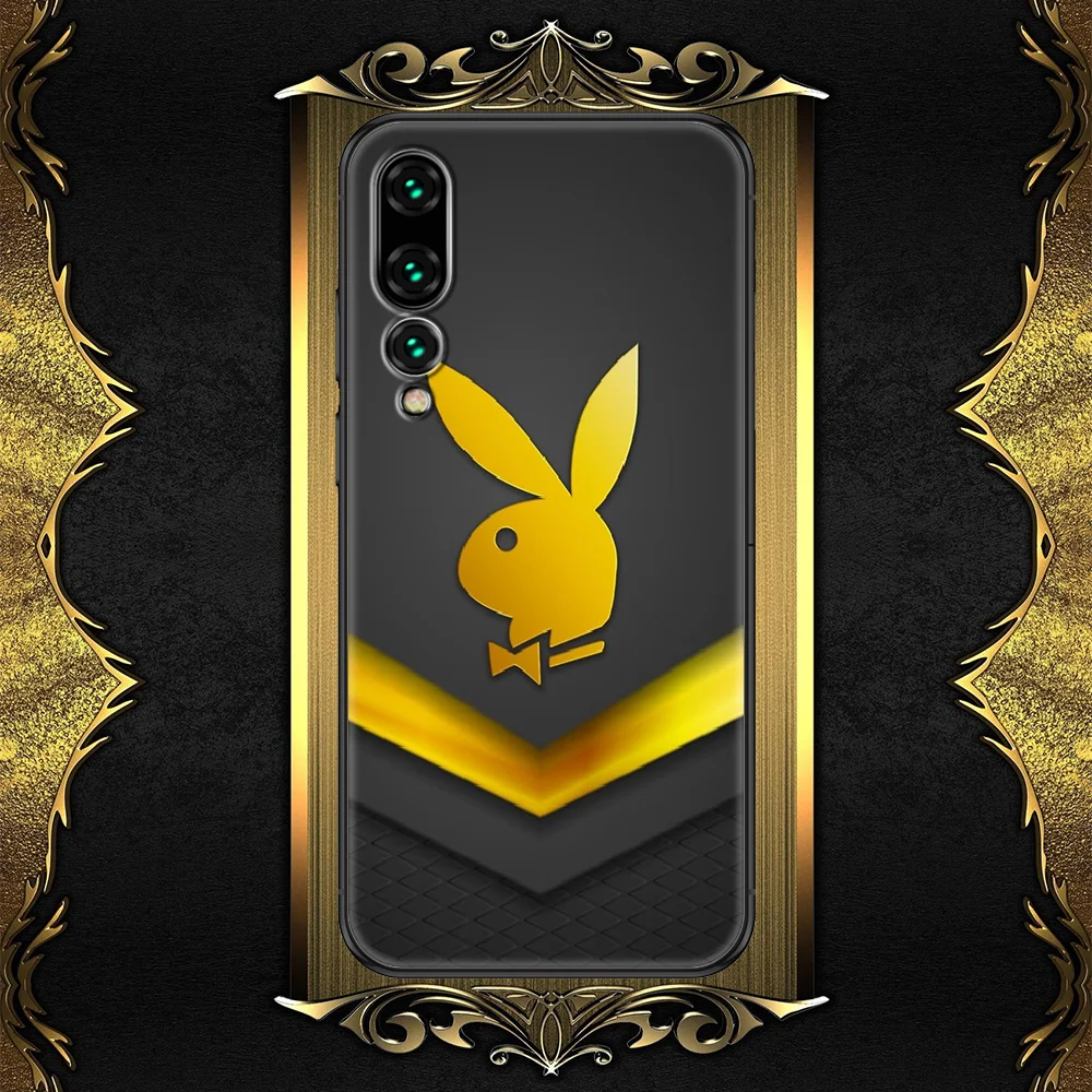 

Luxury Playboyes-compatible Phone case For Huawei P Mate P10 P20 P30 P40 10 20 Smart Z Pro Lite 2019 black fashion prime tpu