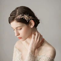o344 painted alloy handmade wedding crown hairband bridal headband hairpiece for cathedral wedding