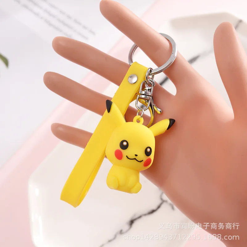 Брелок для ключей с покемоном Пикачу милый мультяшный персонаж аниме школьная