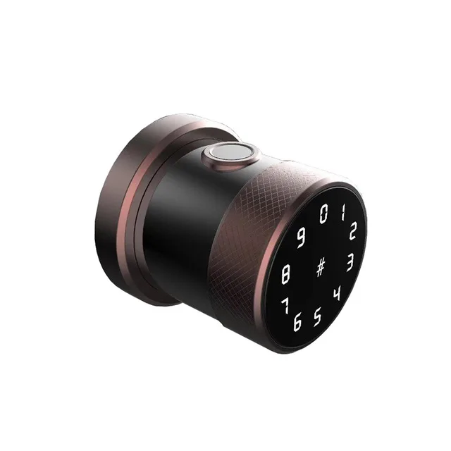TTlock Wi-Fi приложение Bluetooth дверные замки отпечатков пальцев IC карты цифровой Смарт ручка блокировки - Цвет: Red Bronze