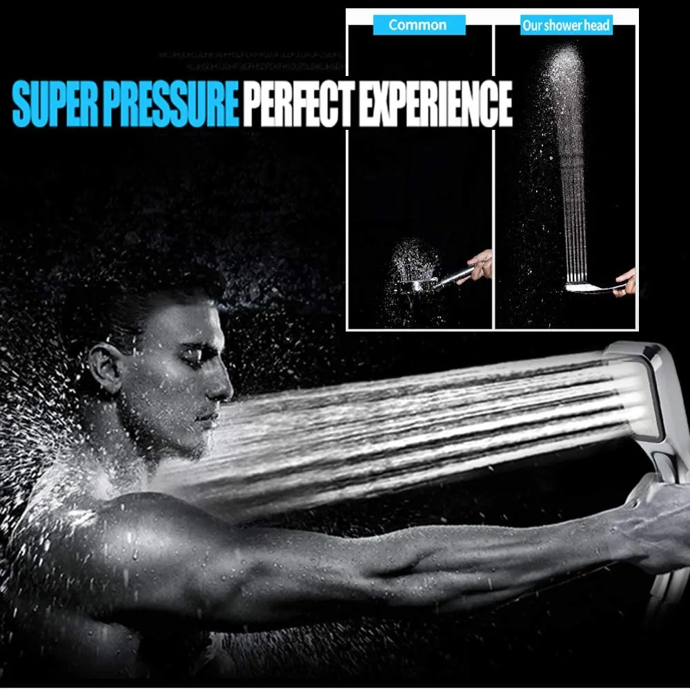 Ручная насадка для душа обтекаемая высокого давления экономия воды ABS с