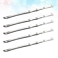 5pcs crab eatting tool stainless steel forks seafood forks kitchen gadget for restaurant silver