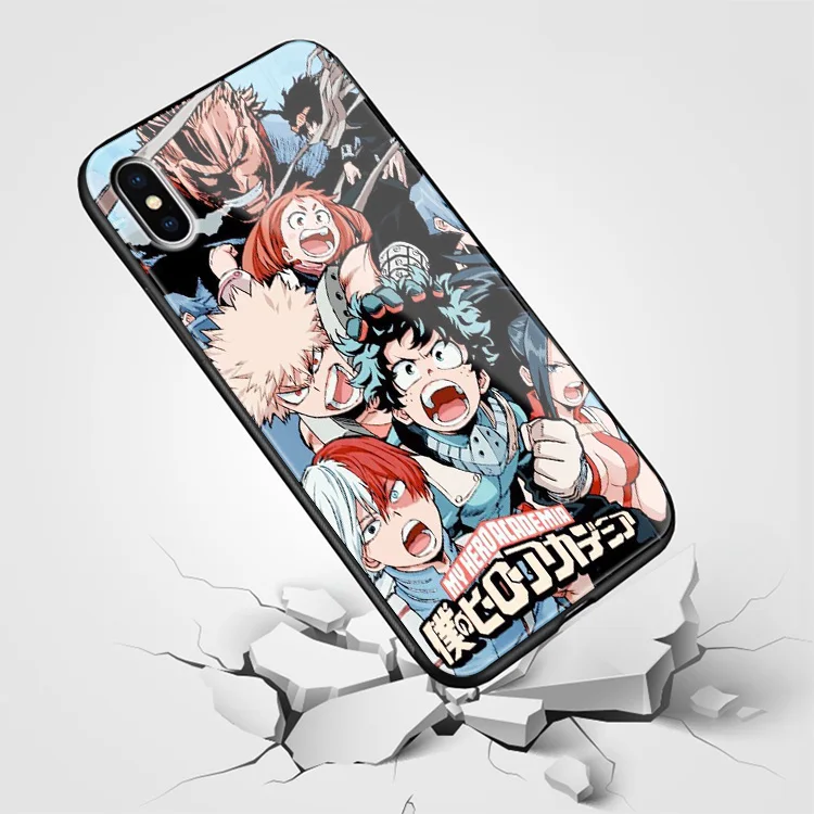 Boku no My Hero Academy аниме мягкий силиконовый стеклянный чехол для телефона, чехол для Apple iPhone 6 6s 7 8 plus x xr xs 11Pro max