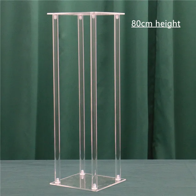 80cm acrylic stand 60 см 3/4 большой искусственный цветок шар Шелковый стол цветок центральный для вечерние события Свадебный декор дорога свинцовый стол букет цветов - Цвет: 80cm acrylic stand