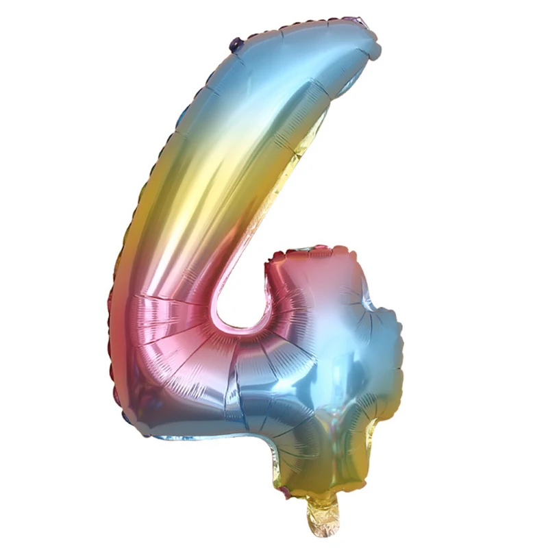 Фольгированные воздушные шары с градиентом 32 дюйма в форме цифр Цифровой шар на
