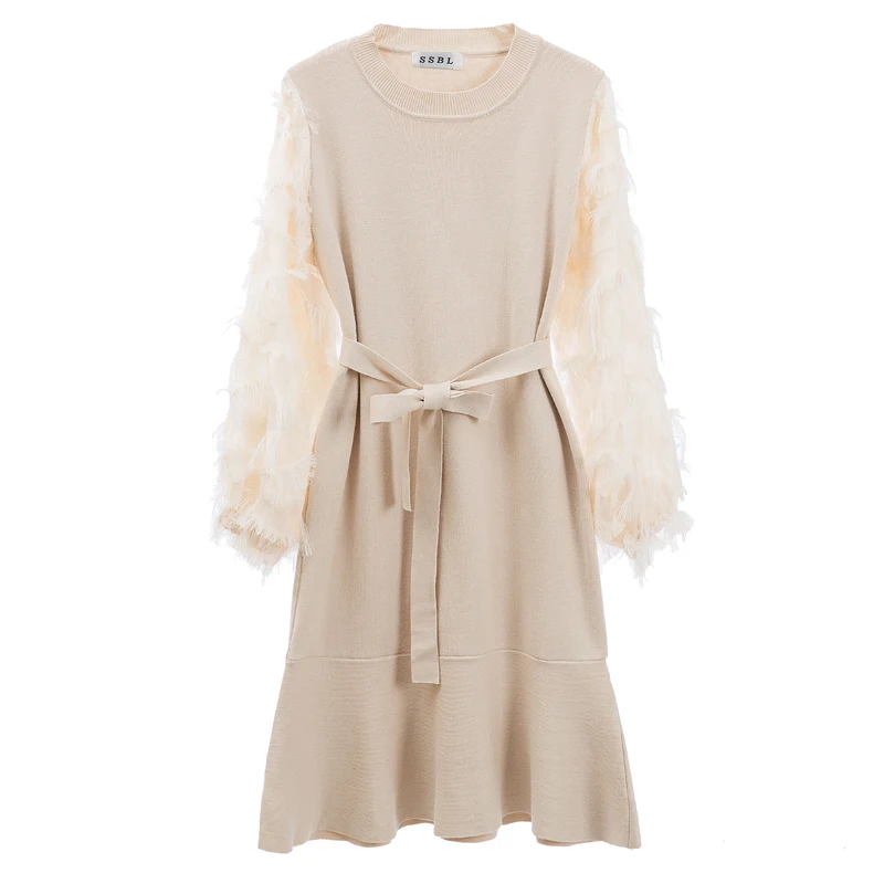 Женский костюм с рукавом-фонариком платье для полных женщин большого размера на